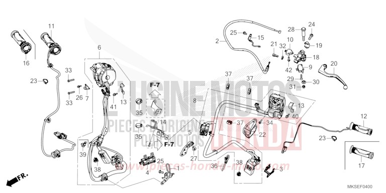 HEBELGRIFF/SCHALTER/KABEL (MT) von Africa Twin Mechanik DARKNESS BLACK METALLIC (NH463) von 2021